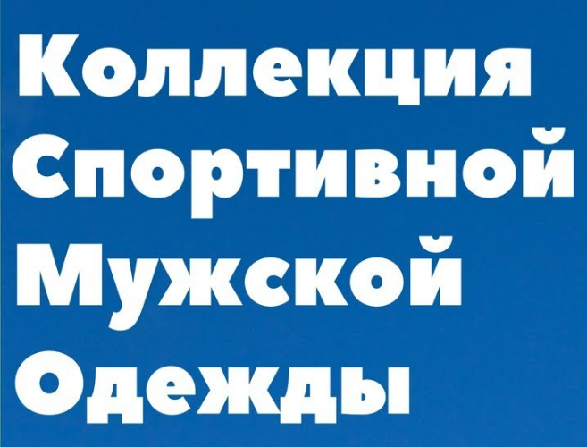 Спортивная мужская одежда.