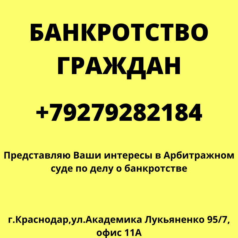 БАНКРОТСТВО ФИЗИЧЕСКИХ ЛИЦ